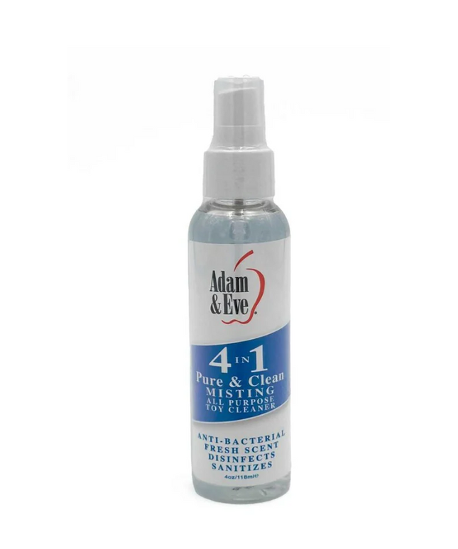 Adam & Eve 4 in 1 Pure & Clean Misting Toy Cleaner 4 oz.