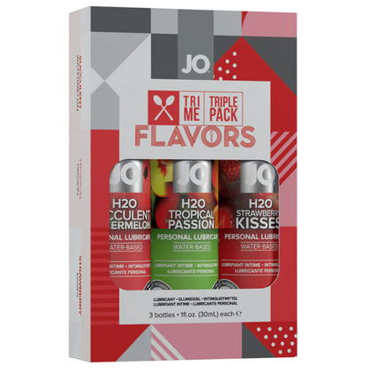 JO Tri Me Triple Pack Flavors Water-Based Lubricant 3-Pack