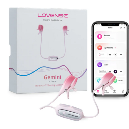 Lovense Gemini Bluetooth Rechargeable Vibrating Nipple Clamps