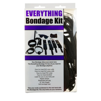 Ple'sur 12-Piece Everything Bondage Kit Black