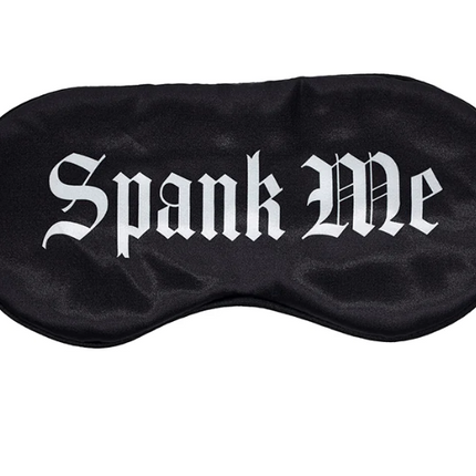 Ouch! Spank Me Printed Mask Satin Black Shots