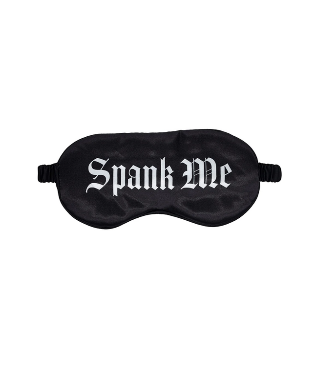 Ouch! Spank Me Printed Mask Satin Black Shots