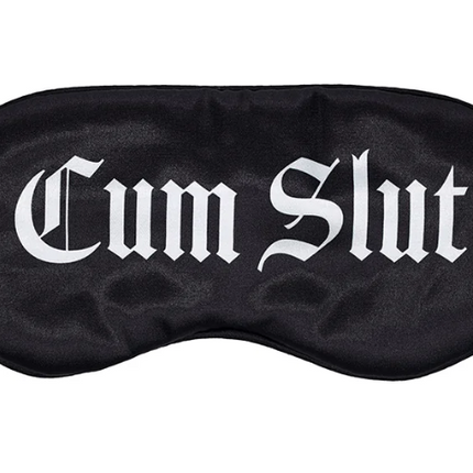 Ouch! Cum Slut Printed Mask Satin Black