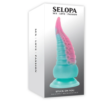 Selopa Stuck On You Rechargeable Vibrating Dildo Silicone Multicolor