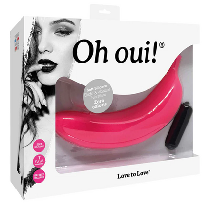 Love to Love Oh Oui Silicone Banana Vibrator Pink