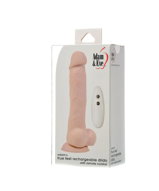 Adam & Eve Adam's True Feel Rechargeable Dildo with Remote Control