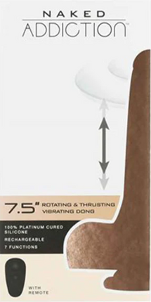 Naked Addiction The Freak 7.5 in. Rotating & Thrusting Vibrating Dildo Beige