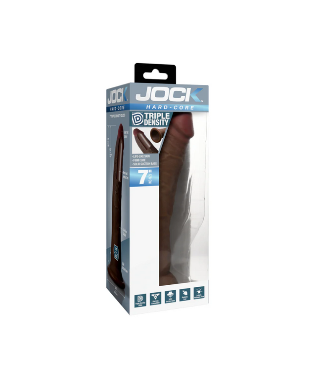 JOCK Hard-Core Triple Density Dildo 7 in. Dark