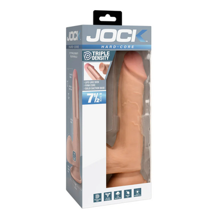 JOCK Hard-Core 7.5 in. Triple Density Dildo with Balls