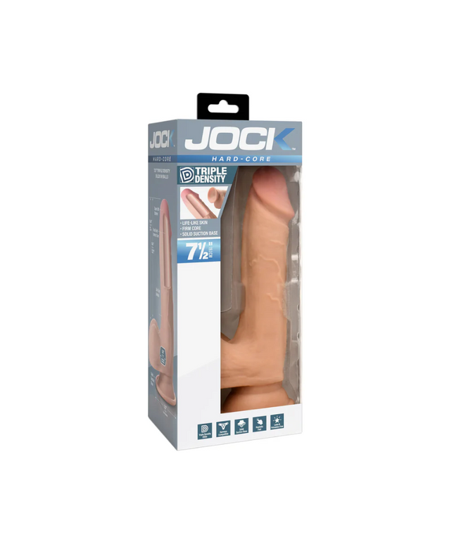 JOCK Hard-Core 7.5 in. Triple Density Dildo with Balls