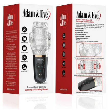 Adam & Eve Adam's Gawk Gawk 2.0 Sucking & Vibrating Sleeve