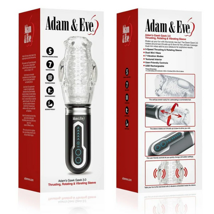 Adam & Eve Adam's Gawk Gawk 3.0 Thrusting Rotating & Vibrating Sleeve