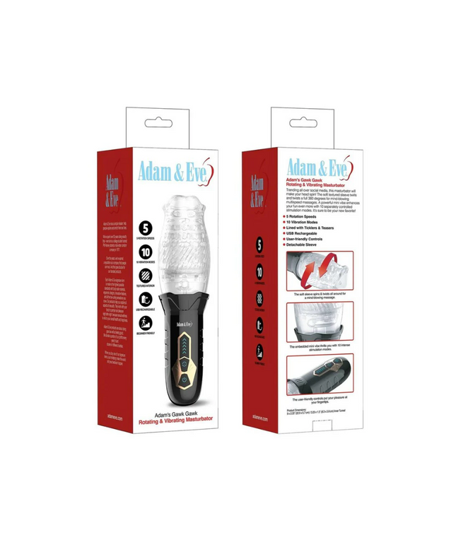 Adam & Eve Adam's Gawk Gawk Rotating & Vibrating Masturbator