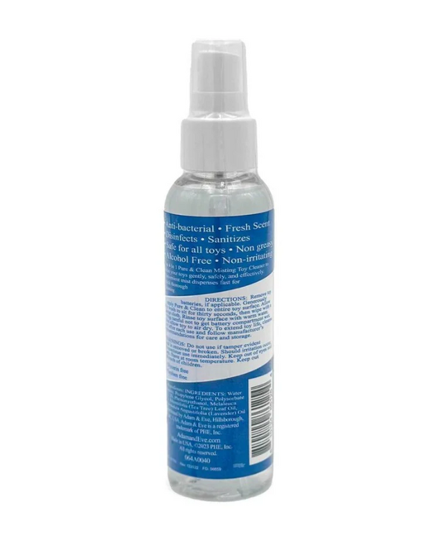 Adam & Eve 4 in 1 Pure & Clean Misting Toy Cleaner 4 oz.
