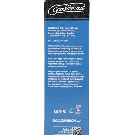 GoodHead Slick Head Glide Blue Raspberry 4 oz.