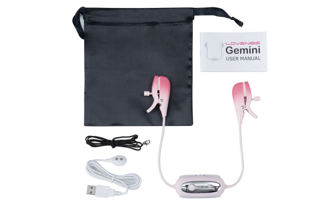 Lovense Gemini Bluetooth Rechargeable Vibrating Nipple Clamps