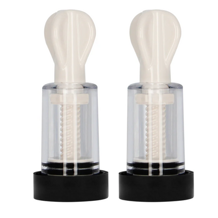 ElectroShock Remote-Controlled E-Stimulation Nipple Suckers White