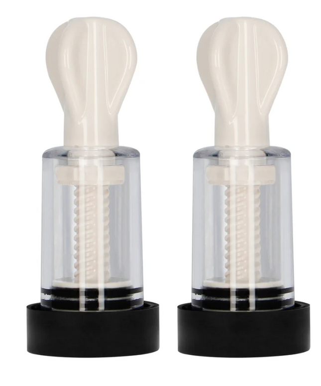 ElectroShock Remote-Controlled E-Stimulation Nipple Suckers White