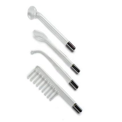 KinkLab Neon Wand Electrosex Kit (White handle/Red Elec)