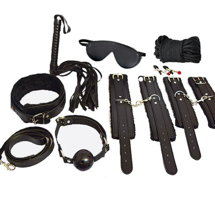 Ple'sur 12-Piece Everything Bondage Kit Black