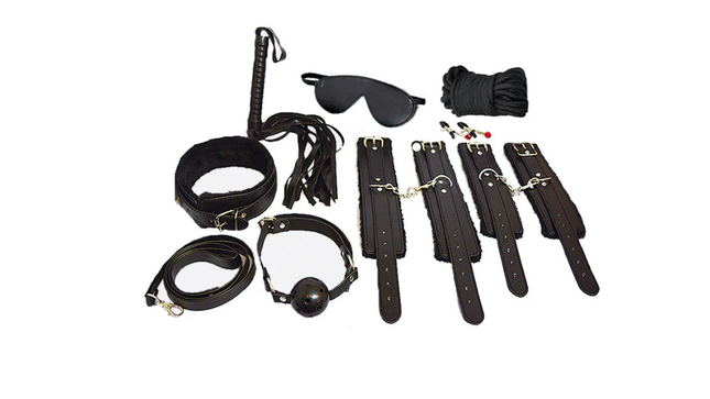 Ple'sur 12-Piece Everything Bondage Kit Black