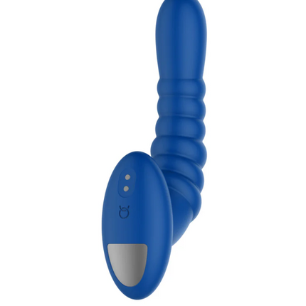 Forto Ribbed Pro Rechargeable Silicone Vibrating Anal Massager Black