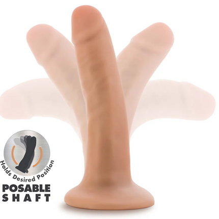 Dr. Skin Plus Realistic 5 in Triple Density Posable Dildo Beige