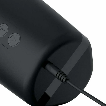 PDX Elite Motobator 2 Rechargeable Thrusting Vibrating Masturbator Clear/Black