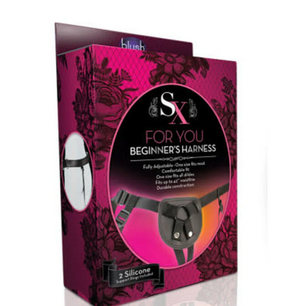 SX For You Adjustable Faux Leather Beginner's Harness Black