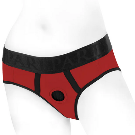 SpareParts Tomboi Nylon Briefs Harness Red/Black