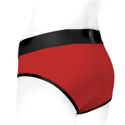 SpareParts Tomboi Nylon Briefs Harness Red/Black