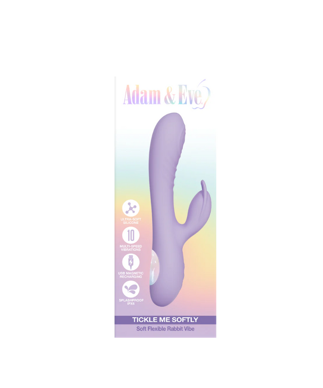 Adam & Eve Tickle Me Softly Soft Flexible Rabbit Vibe